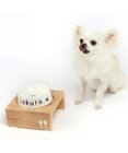 ペットパラダイス ペットグッズ 木製フードテーブル 小えさ皿 食器 フードボウル 犬 フードスタンド