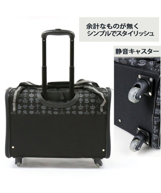ペットパラダイス コロコロキャリーM 王冠 四輪, 黒, P/6k 商品一覧 ペットパラダイス L コロコロキャリー 王冠柄 犬用品