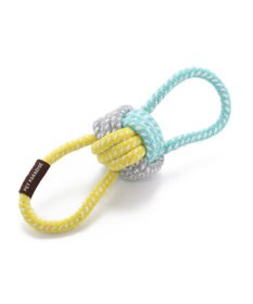 PET PARADISE フィールドグライド 犬用おもちゃ 引っ張りボールトイ青黄