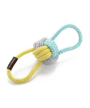 PET PARADISE フィールドグライド 犬用おもちゃ 引っ張りボールトイ青黄
