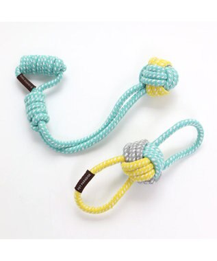 PET PARADISE フィールドグライド 犬用おもちゃ 引っ張りボールトイ青黄 水色