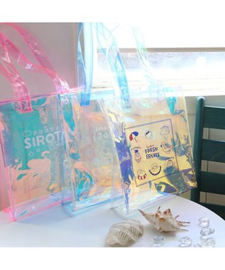 しろたんオーロラバッグ ビニールバッグ プールバッグ 透明 Mother Garden 通販 雑貨とペット用品の通販サイト マザーガーデン ペットパラダイス