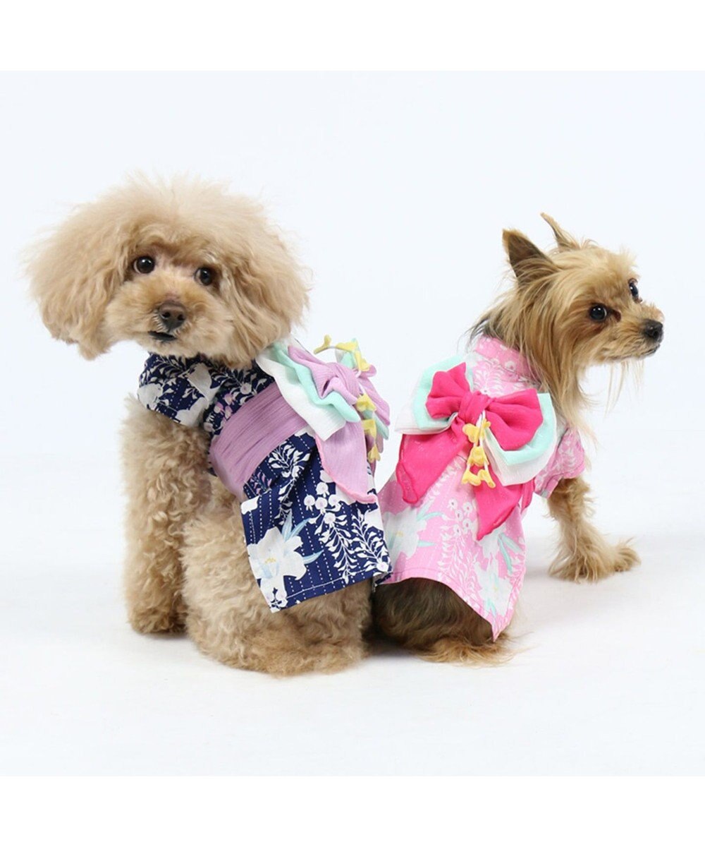 プリティブーケ 藤百合柄浴衣 ゆかた 小型犬 Pet Paradise 通販 雑貨とペット用品の通販サイト マザーガーデン ペットパラダイス