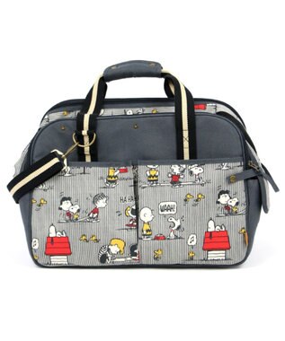 PET PARADISE スヌーピー ペットキャリーバッグM ファミリー〔小型犬〕 紺(ネイビー・インディゴ)