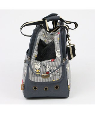 PET PARADISE スヌーピー ペットキャリーバッグM ファミリー〔小型犬〕 紺(ネイビー・インディゴ)