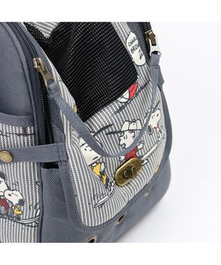 PET PARADISE スヌーピー ペットキャリーバッグM ファミリー〔小型犬〕 紺(ネイビー・インディゴ)