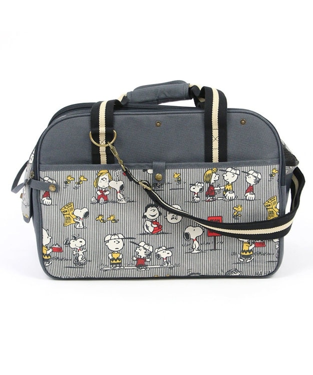 PET PARADISE スヌーピー ペットキャリーバッグM ファミリー〔小型犬〕 紺(ネイビー・インディゴ)