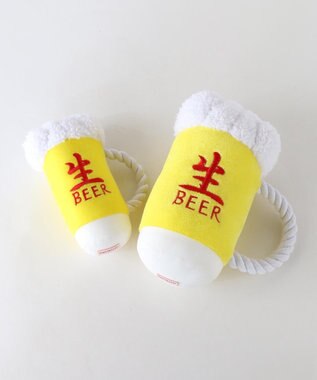 PET PARADISE なりきりペッツ 犬用おもちゃ 大生ビールトイ小 白~オフホワイト