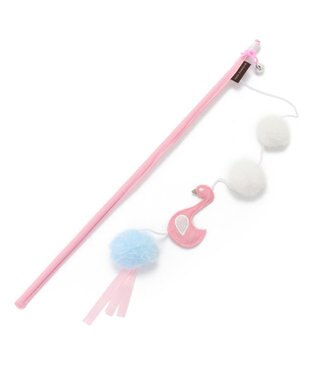 ネコネスト 猫用おもちゃ 猫じゃらし フラミンゴ, ピンク（淡）, 0