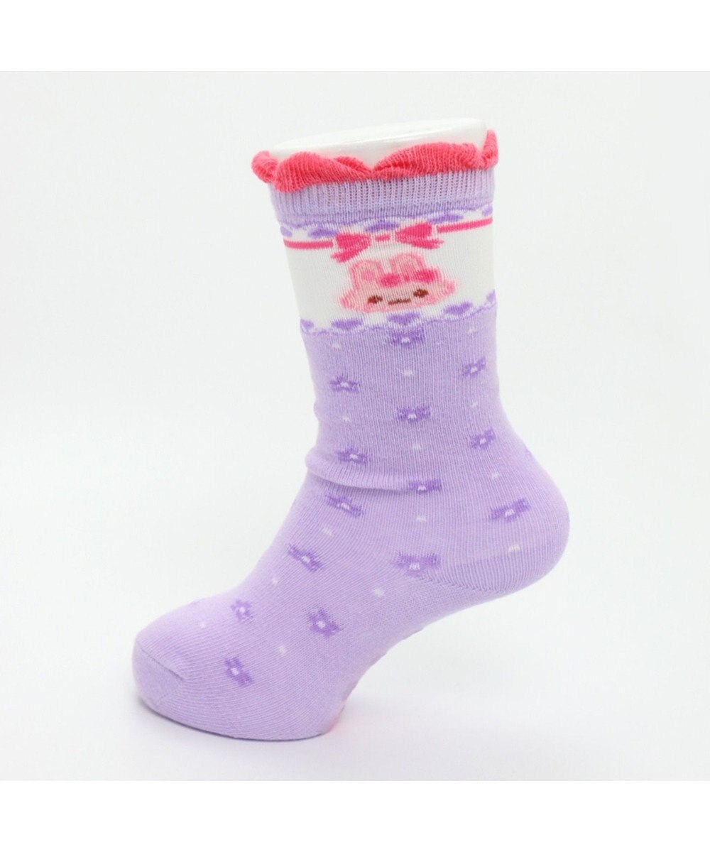 うさもも ハイソックス 花柄薄紫 13 16cm 靴下 Mother Garden 通販 雑貨とペット用品の通販サイト マザーガーデン ペットパラダイス
