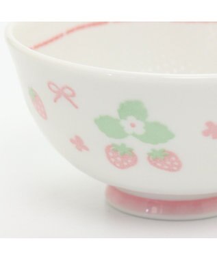 Mother garden マザーガーデン くっつきにくい お茶碗 中 お花柄 ピンク（濃）