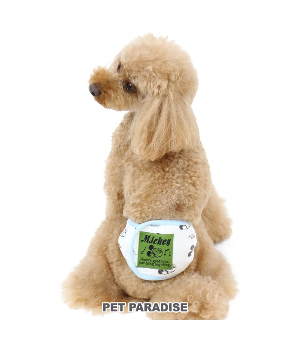 PET PARADISE ディズニー ミッキーマウス マナーベルト〔小型犬〕 抗菌防臭 白~オフホワイト