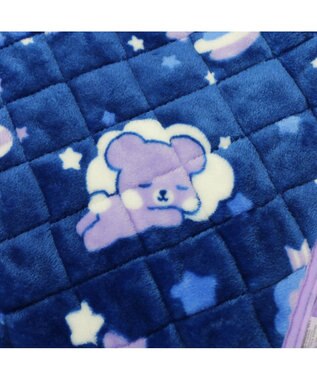 Mother garden くまのロゼット シングル 敷パッド  おやすみ柄 紫