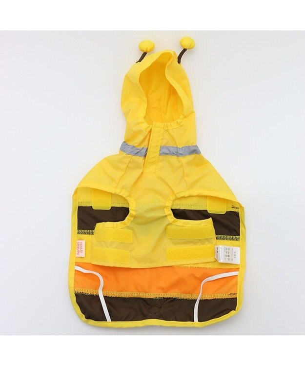 PET PARADISE 犬服 犬用品 ペットグッズ ペットウェア ペットパラダイス 犬 カッパ 蜂レインコート（ポンチョタイプ）【小型犬】 雨具 ポンチョ 黄
