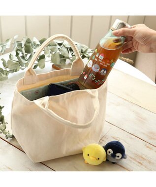 Mother garden こぴよフレンズ 保冷ランチ トートバック 《リーフ柄》 保冷バック 0