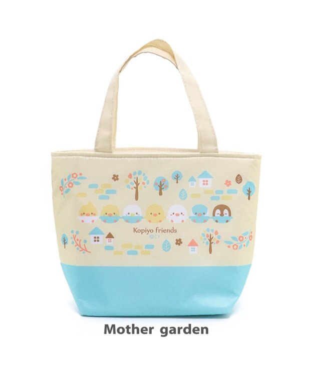 Mother garden こぴよフレンズ 保冷ランチ トートバック 《リーフ柄》 保冷バック 0