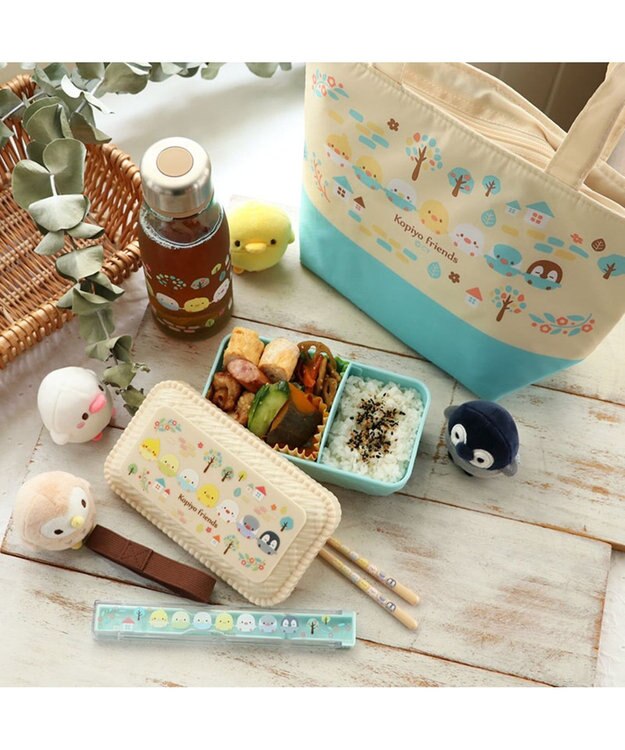 Mother garden こぴよフレンズ 保冷ランチ トートバック 《リーフ柄》 保冷バック 0