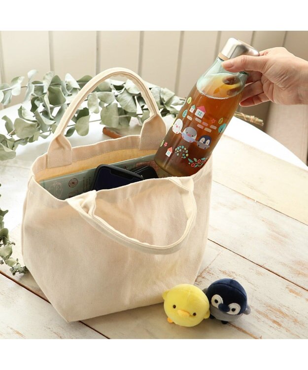 Mother garden こぴよフレンズ 保冷ランチ トートバック 《リーフ柄》 保冷バック 0