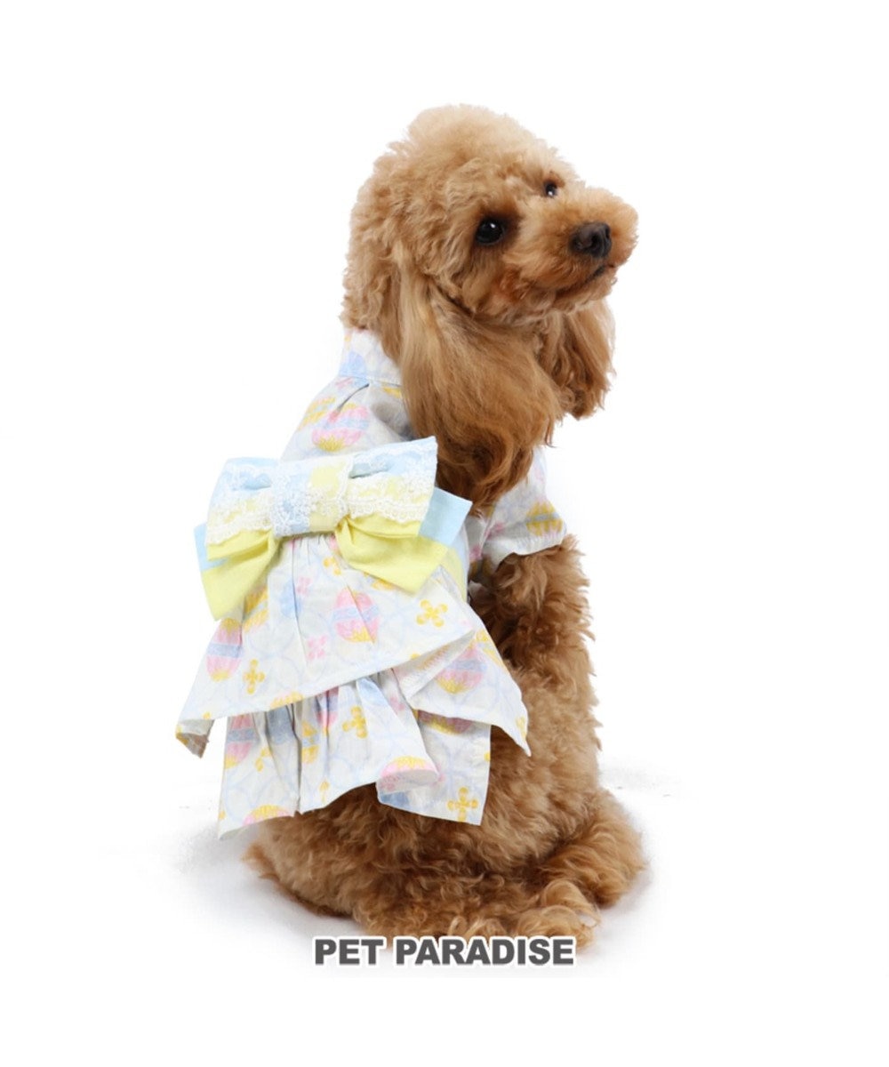 PET PARADISE ペットパラダイス 手まり柄 浴衣 〔超小型・小型犬〕 白~オフホワイト