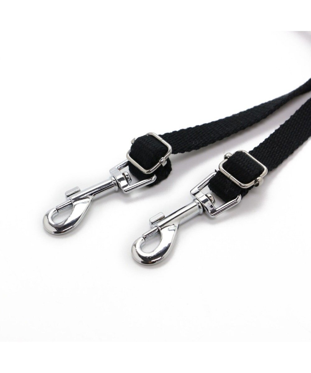 PET PARADISE 飛出し防止ベルト２頭用黒 