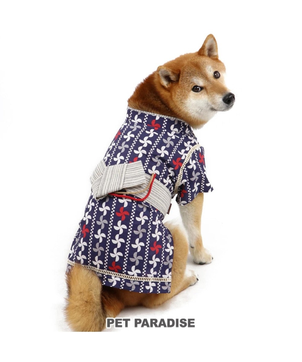 PET PARADISE ペットパラダイス 幾何学 浴衣 浴衣 〔中・大型犬〕 紺(ネイビー・インディゴ)