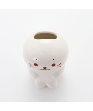 しろたん フラワーベース 花瓶 花器 白 あざらし キャラクター かわいい 白雲陶器 一輪差し フラワーポット 花入れ ホワイト 陶器 フラワー インテリア マザーガーデン Mother Garden 通販 雑貨とペット用品の通販サイト マザーガーデン ペットパラダイス