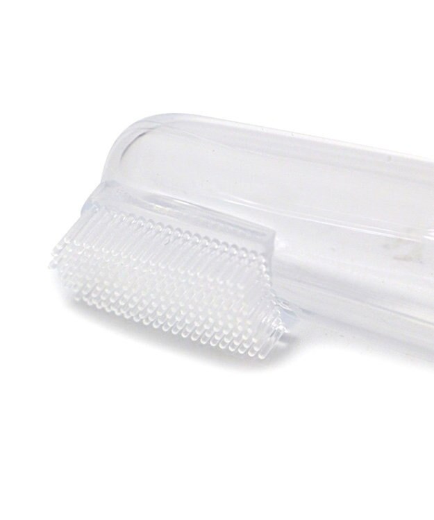 PET PARADISE ペットパラダイス シリコン製 指 歯ブラシ 2個入り 白~オフホワイト