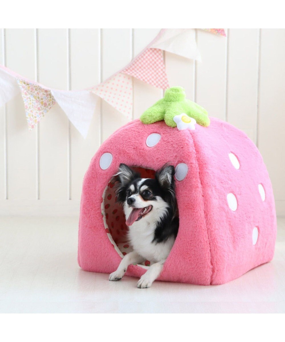 犬用品 ペットグッズ ハウス ベッド ペットパラダイス ペット ベッド ハウス 38 40cm いちご 苺 いちご イチゴ 野いちご 野苺 犬 猫 ベッド ベット ハウス 小型犬 介護 おしゃれ かわいい ふわふわ 通年 春 夏 秋 冬
