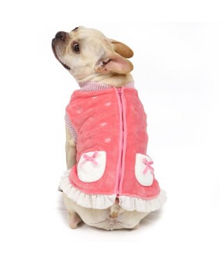 ペットパラダイス 刺繍 ボアベスト 桃 中 大型犬 Pet Paradise 通販 雑貨とペット用品の通販サイト マザーガーデン ペットパラダイス