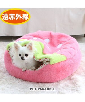 犬用品 ペットグッズ ハウス ベッド ペットパラダイス ペット ベッド ハウス 38 40cm いちご 苺 いちご イチゴ 野いちご 野苺 犬 猫 ベッド ベット ハウス 小型犬 介護 おしゃれ かわいい ふわふわ 通年 春 夏 秋 冬