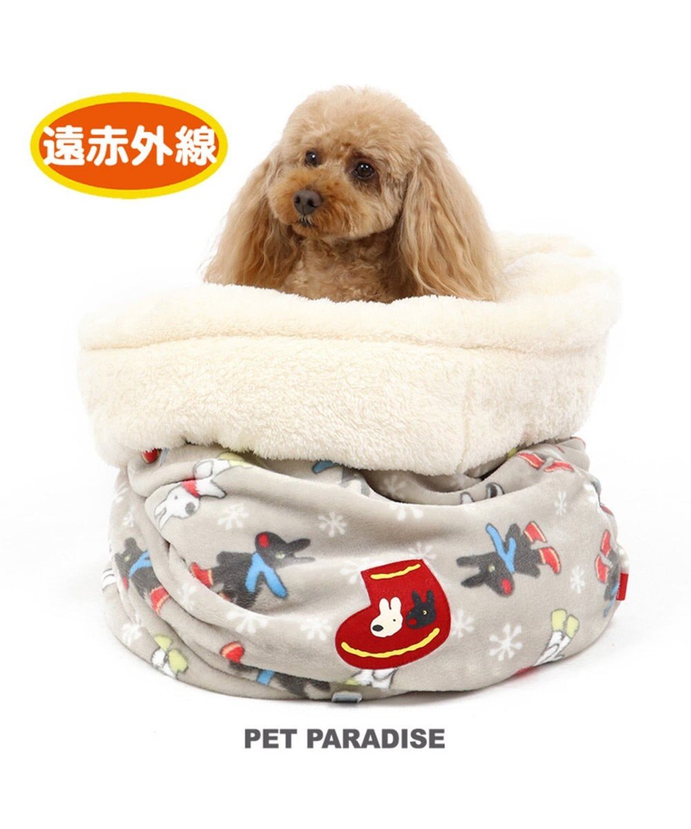 リサとガスパール 遠赤外線 長ぐつ柄 筒型 寝袋 カドラー Pet Paradise 通販 雑貨とペット用品の通販サイト マザーガーデン ペットパラダイス