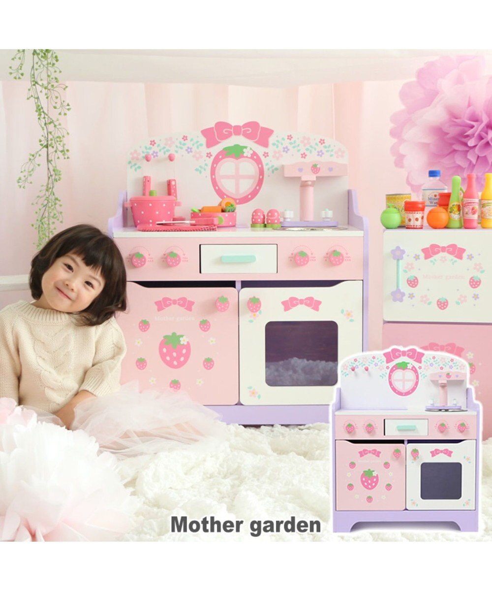 マザーガーデン 木製キッチン フローラル柄 組立 Mother Garden 通販 雑貨とペット用品の通販サイト マザーガーデン ペットパラダイス