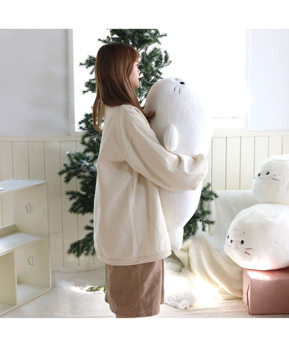 しろたん むぎゅとろサンタ 抱き枕 80cm サンタ帽子 mother garden 通販 雑貨とペット用品の通販サイト マザーガーデン ペットパラダイス