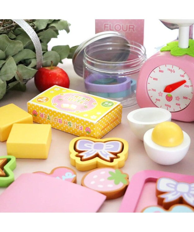 Mother garden マザーガーデン おままごと 野いちご プレミアム《クッキーオーブンセット》BOXクッキー ピンク（淡）