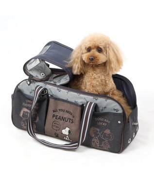 スヌーピー ブラウン 四角 キャリーバッグ Ml ロング 小型犬 Pet Paradise 通販 雑貨とペット用品の通販サイト マザーガーデン ペットパラダイス