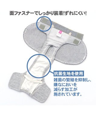 PET PARADISE ペットパラダイス ヒッコリー サニタリースカートパンツ〔小型犬〕 紺(ネイビー・インディゴ)