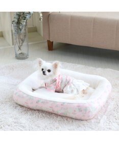 PET PARADISE ペットパラダイス ガーデン柄ベッド M (約57cm×約45cm)