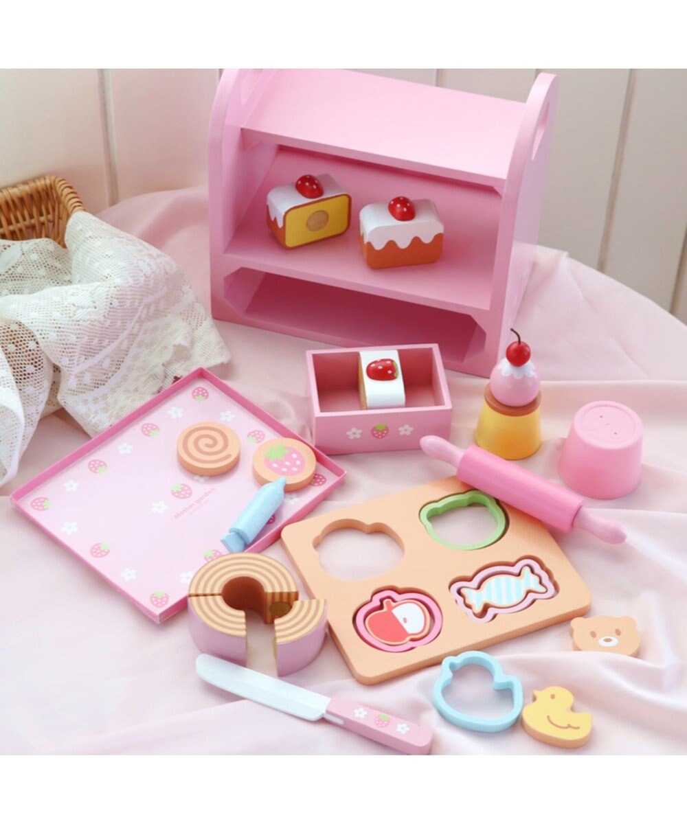 Mother garden マザーガーデン 木のおままごと  《いちごの焼き菓子セット》 