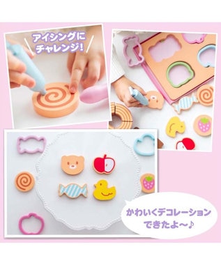 Mother garden マザーガーデン 木のおままごと  《いちごの焼き菓子セット》 ピンク（淡）