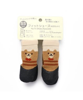 PET PARADISE ペットパラダイス くま フィットシューズ ペットS〔超・小型犬〕 ベージュ