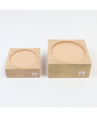 PET PARADISE 木製フードテーブル【小】（フードボウル別売り）S 茶系