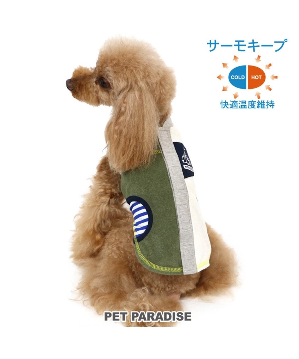 PET PARADISE ペットパラダイス サーモキープ 背開き Tシャツ 〔超・小型犬〕 カーキ