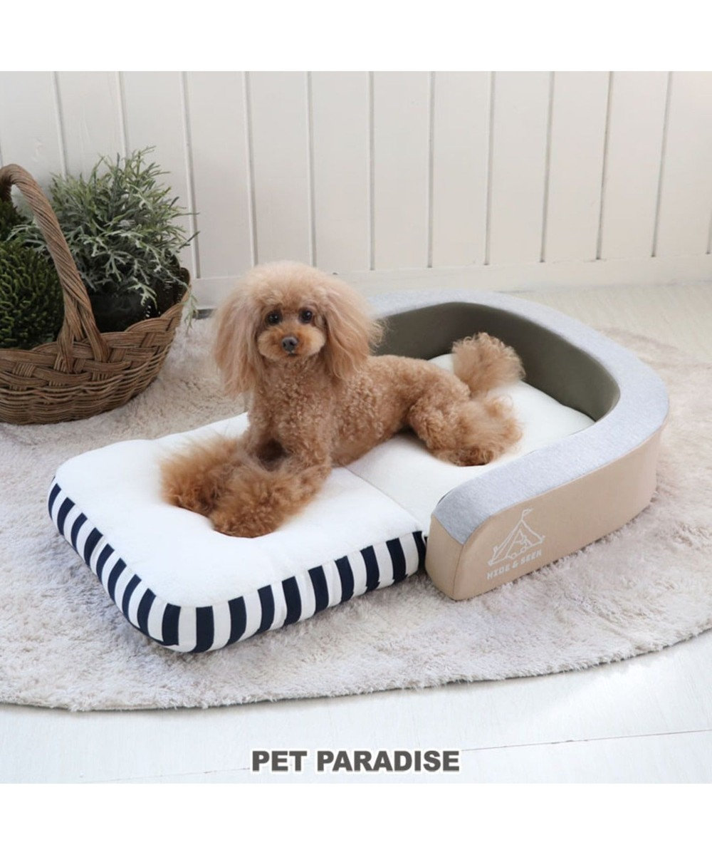 PET PARADISE ペットパラダイス 折畳み ソファー カドラー ベッドM カーキ