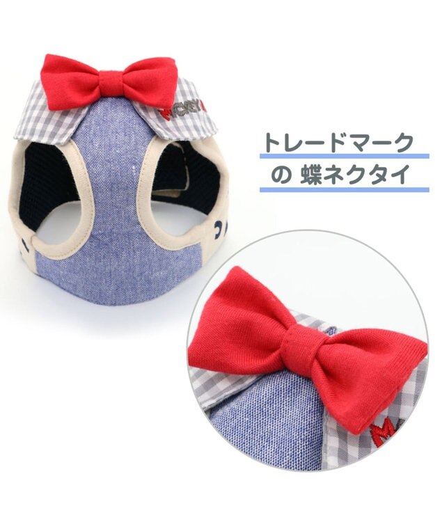 PET PARADISE ミッキーマウス  ベストハーネス 【SS】アイコン柄 小型犬 グレー