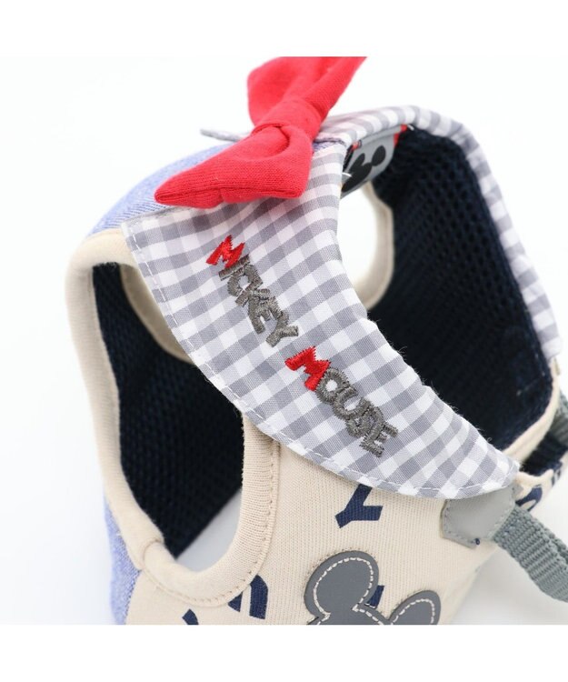 PET PARADISE ミッキーマウス  ベストハーネス 【SS】アイコン柄 小型犬 グレー