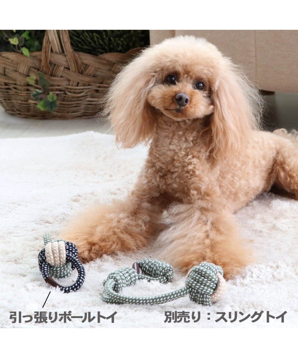 PET PARADISE ペットパラダイス 引っ張りボール トイ カーキ 