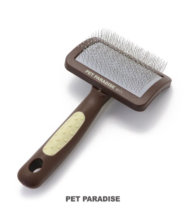 PET PARADISE ペットパラダイス スリッカーブラシ S 茶 茶系