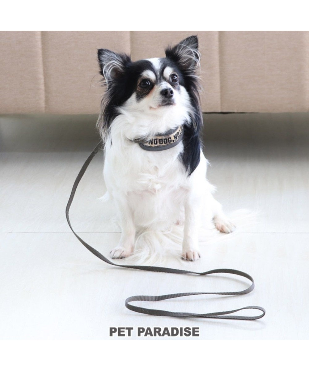 PET PARADISE ペットパラダイス リード付き首輪 迷彩 4S~SS〔超・小型犬〕 カーキ