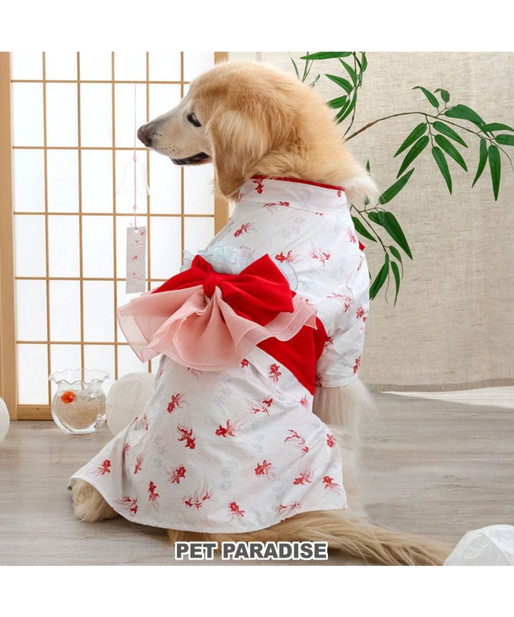 犬の服 夏 犬服 浴衣 椿柄 赤 【小型犬】 / PET PARADISE | 【通販