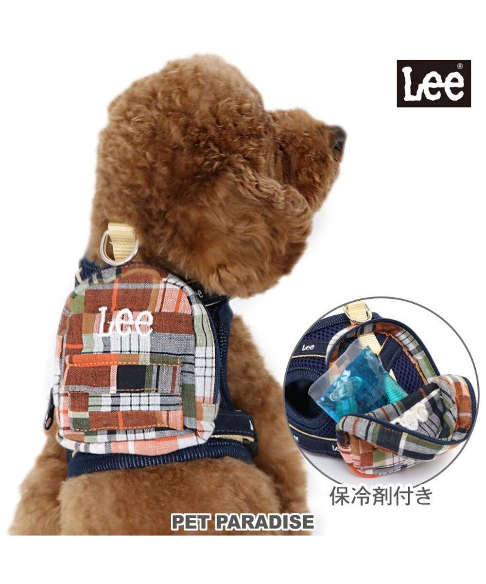Ｌｅｅ チェック アウターハーネス 小型犬 | ブラック 背中開き DSサイズ Lee（リー） 犬 服 冬 チェック アウターハーネス 小型犬 | ブラック
